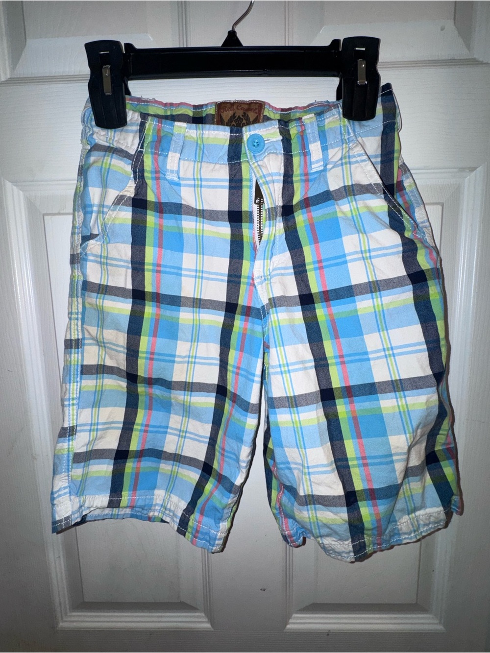Red Camel Boys Plaid Shorts - Blue Multi-0064